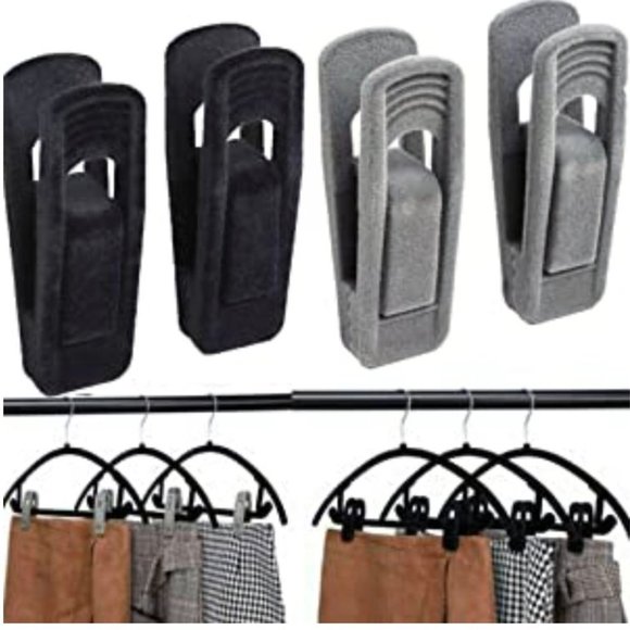 NEW Fasmov 60-Pack Velvet Hanger Clips - Picture 5 of 5